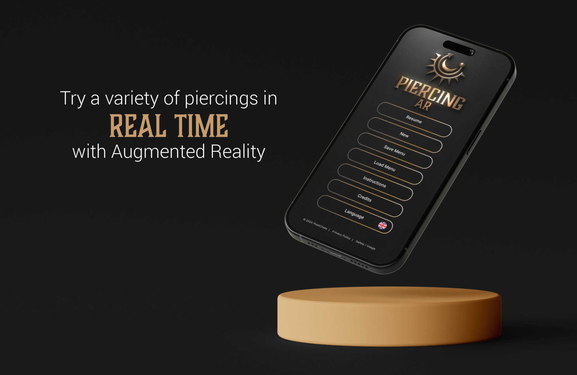 Piercing AR Phone mockup